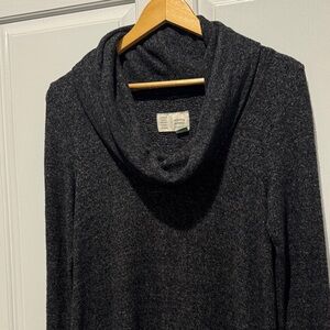 Anthropologie Charcoal Long Sleeve Dress